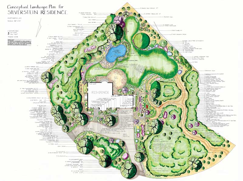 Conceptual Landscape Plan for Silverstein residence